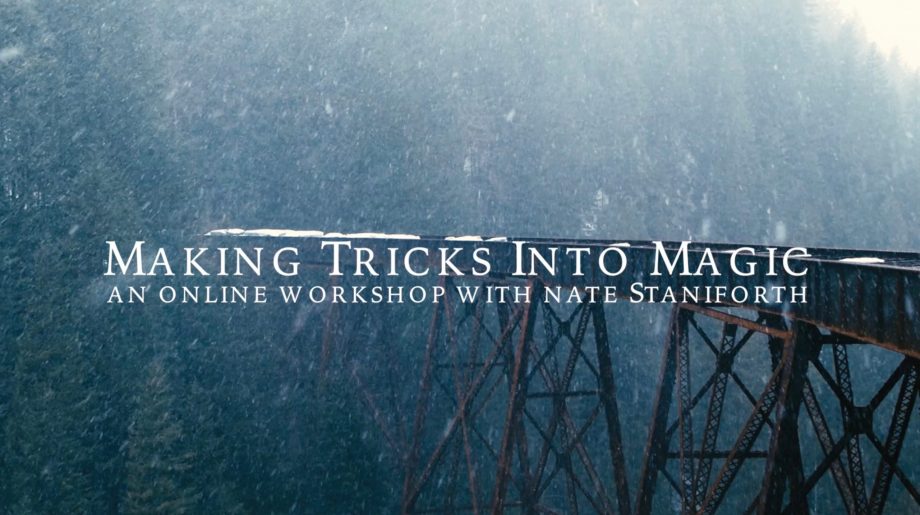 Making Tricks into Magic : An Online Workshop